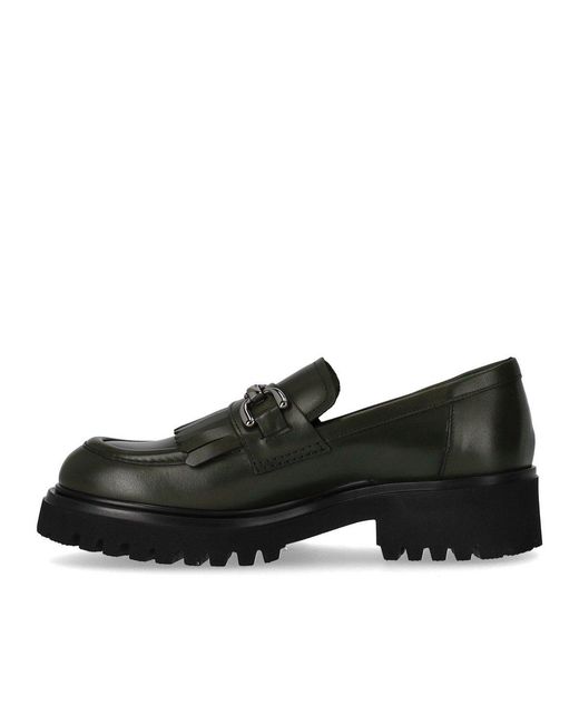 Guglielmo Rotta Black Wau Military Loafer
