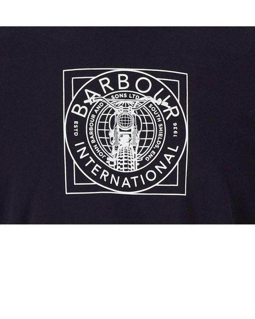 Camiseta miles tee international Barbour de hombre de color Black