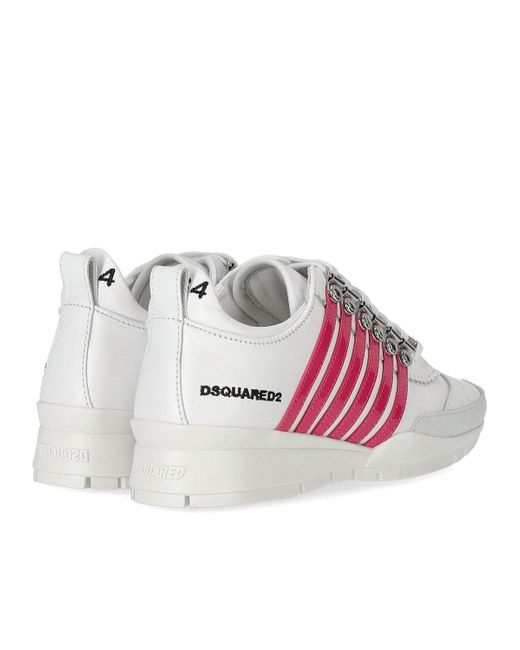 DSquared² Pink Legendary White Fuchsia Sneaker