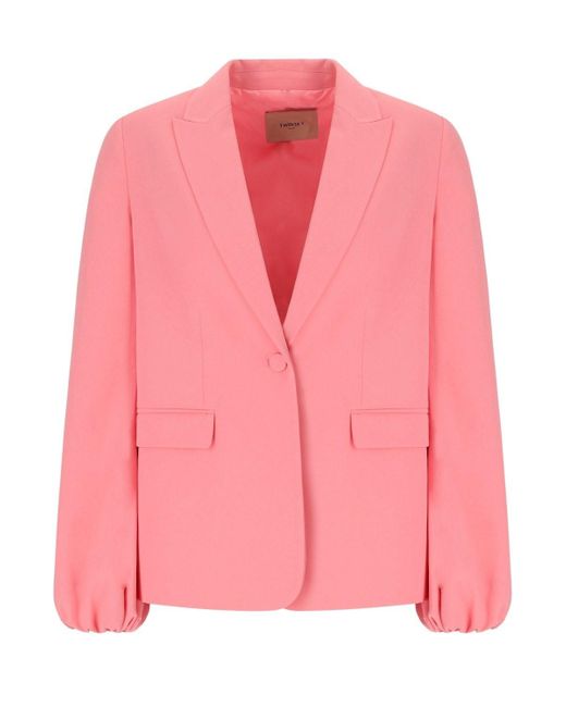Twinset Pink Einreihiger blazer