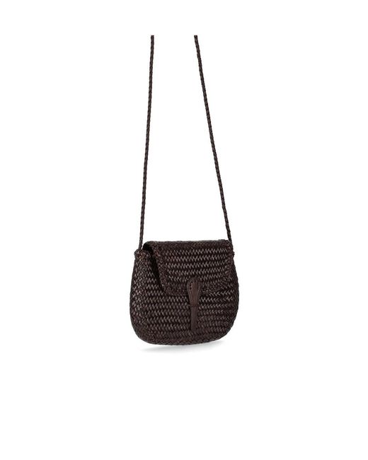Dragon Diffusion Brown Mini City Dark Crossbody Bag