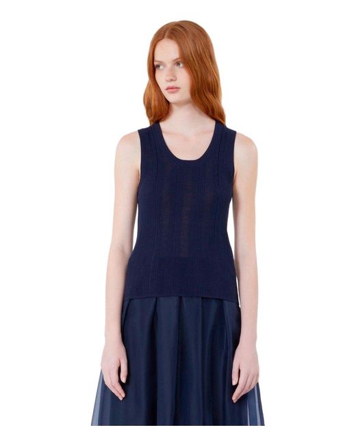 Weekend by Maxmara Blue Cose Top