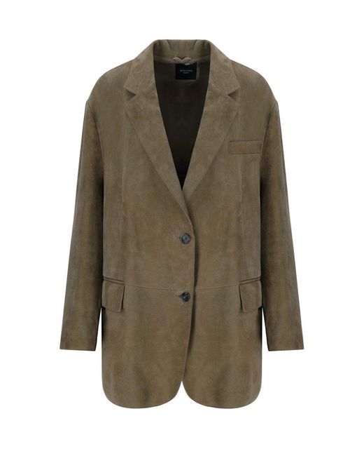Weekend by Maxmara Green Cedro Single-Breasted Blazer