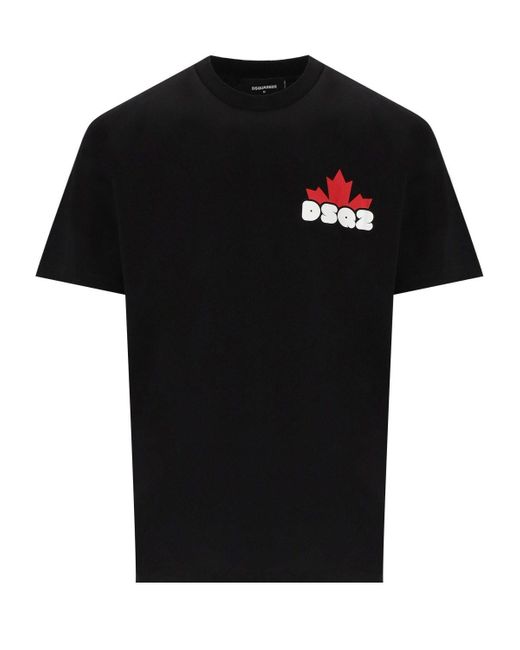 T-shirt dsq2 loose fit DSquared² pour homme en coloris Black