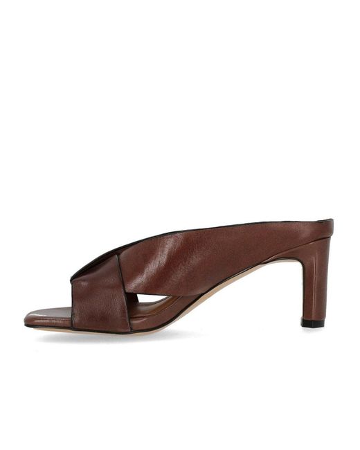 MISS OLIVIA Brown Coffee Heeled Mule