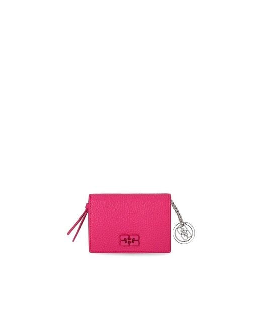 Ganni Pink Bou Card Holder
