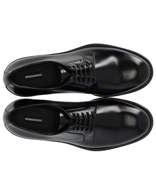 Stringata Derby D2 Classic Nera di DSquared² in Black da Uomo