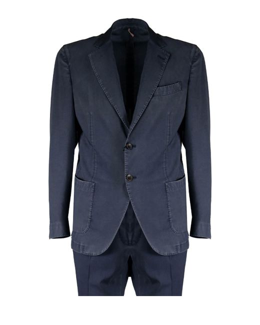 Santaniello Blue Washed-effect Suit for men