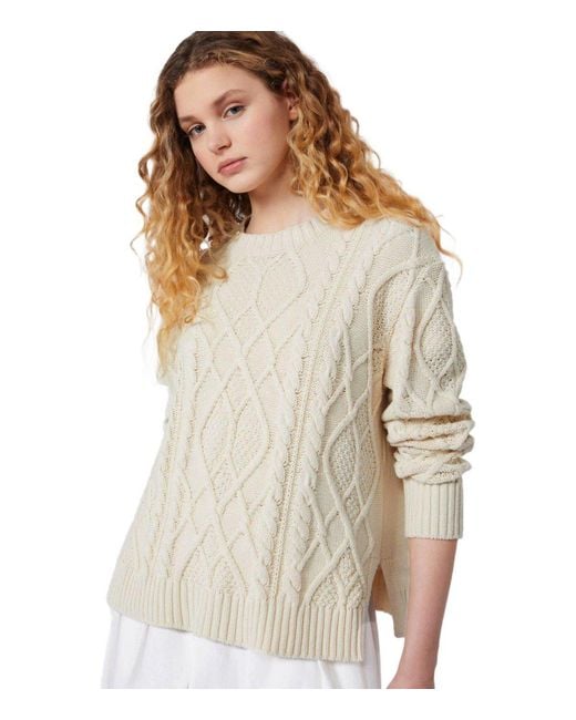 Weekend by Maxmara White Tenore Ecru Crewneck Sweater