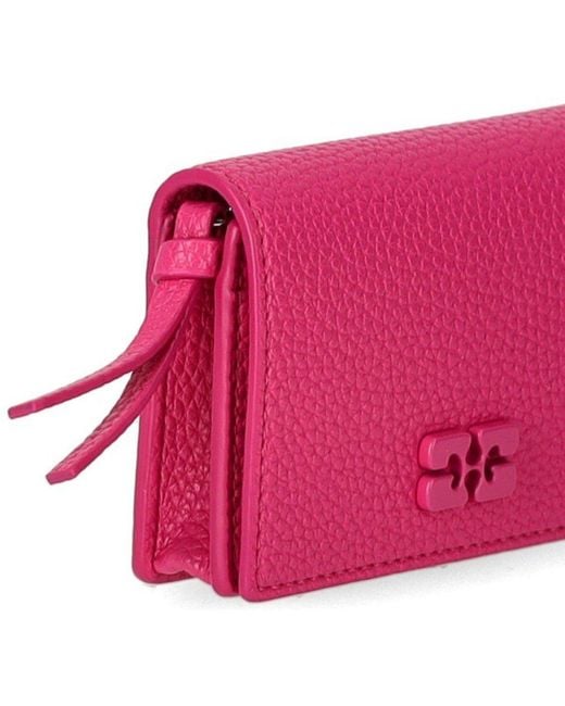 Ganni Pink Bou Card Holder