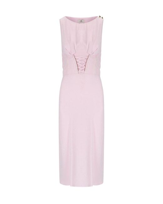Vestido midi quarzo Elisabetta Franchi de color Pink
