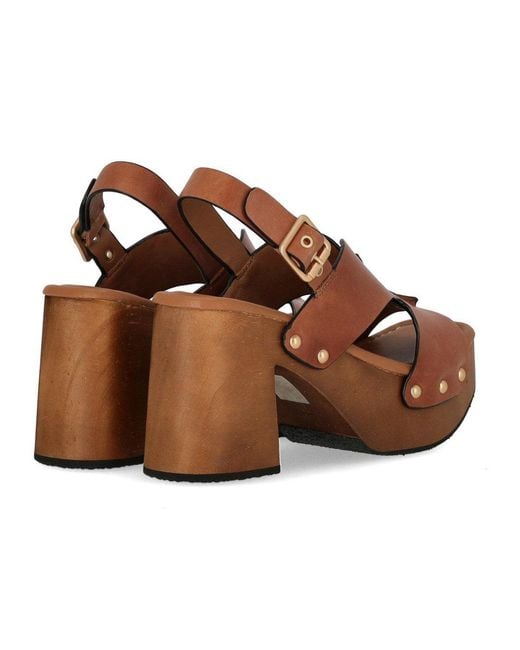 MISS OLIVIA Brown Eva Heeled Sandal