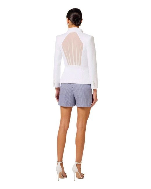 Elisabetta Franchi Blue Striped And Shorts