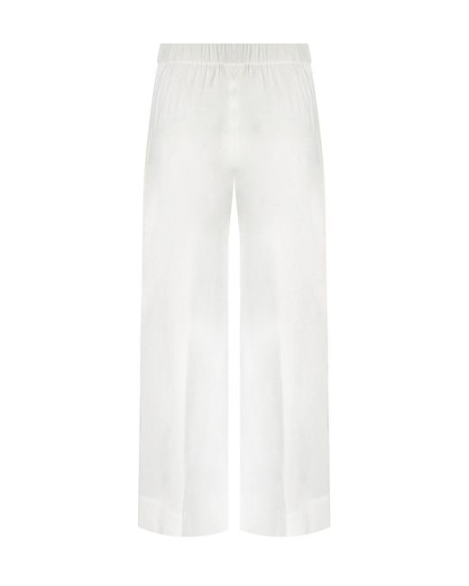 Max Mara Beachwear Esperia White Trousers