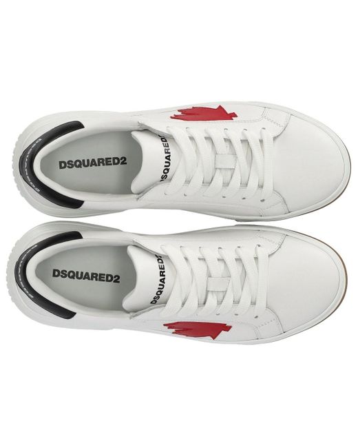 DSquared² White Bumper Maple Leaf Sneaker for men