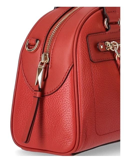 Michael kors red shop leather purse