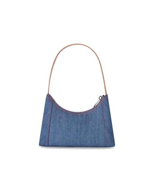 Furla Blue Diamante Mini Denim Shoulder Bag