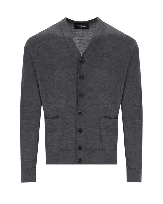 DSquared² Gray Dc Grey Cardigan for men