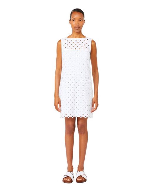 Max Mara White Beachwear Pesi Dress