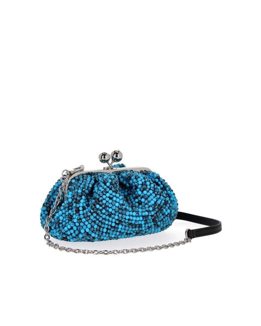 Weekend by Maxmara Blue Pasticcino Eschimo Small Clutch