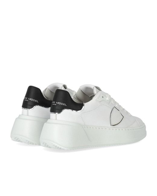 Philippe Model White Tres Temple Low Sneaker
