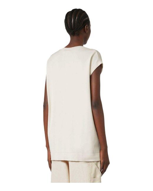 Weekend by Maxmara White Orosei Ivory Knitted Vest
