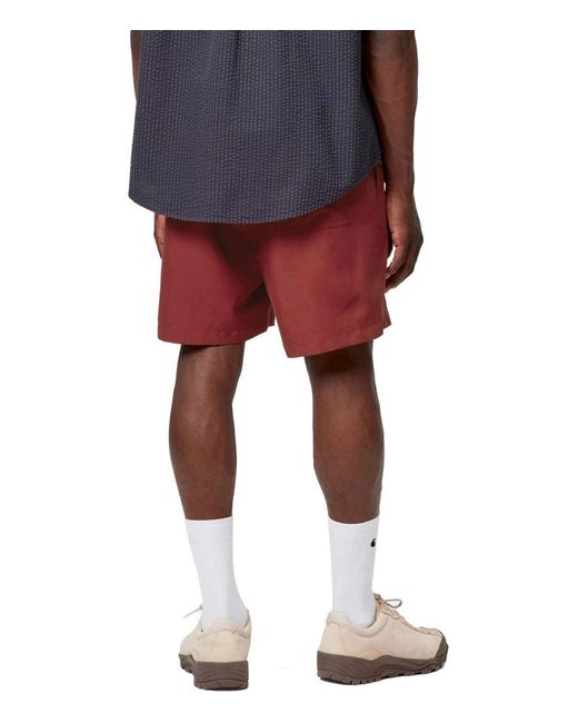 Carhartt Red Chase Oxide Swim Trunks for men