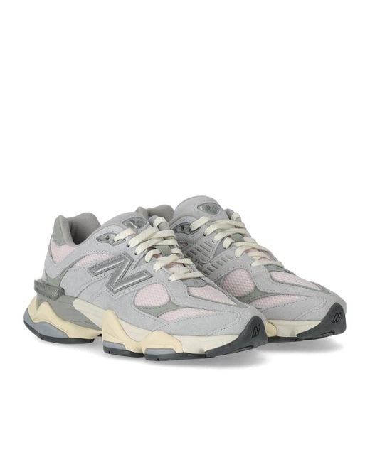 New Balance Gray 9060 Pink Sneaker