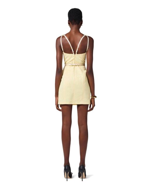 Elisabetta Franchi Natural Lemonade kleid mit gürtel