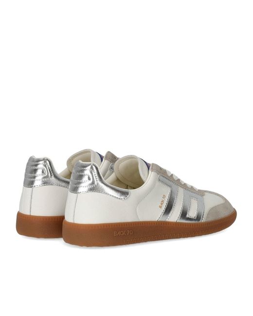 Back70 White Cloud metallic silver sneaker