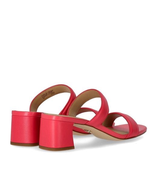 Michael Kors Jules Geranium Half Heeled Sandal in Red Lyst UK