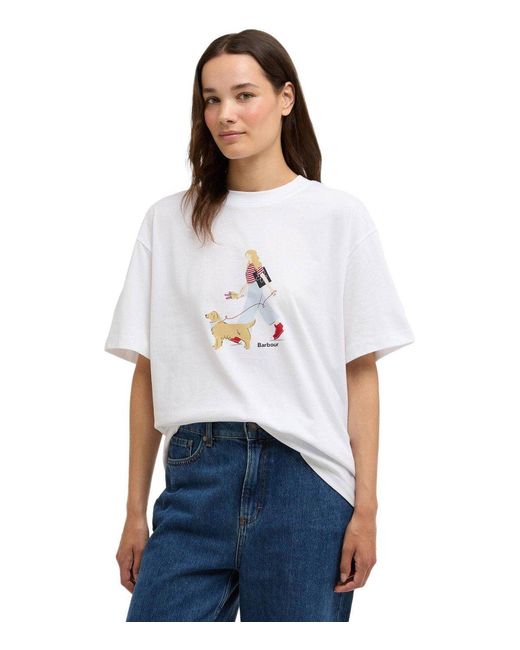 Barbour White Derwent T Shirt