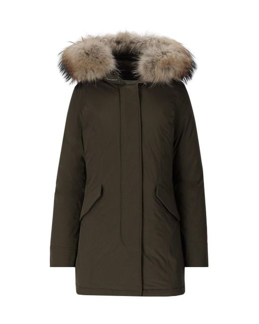 Woolrich Green Luxury Artic Parka With Removable Fur