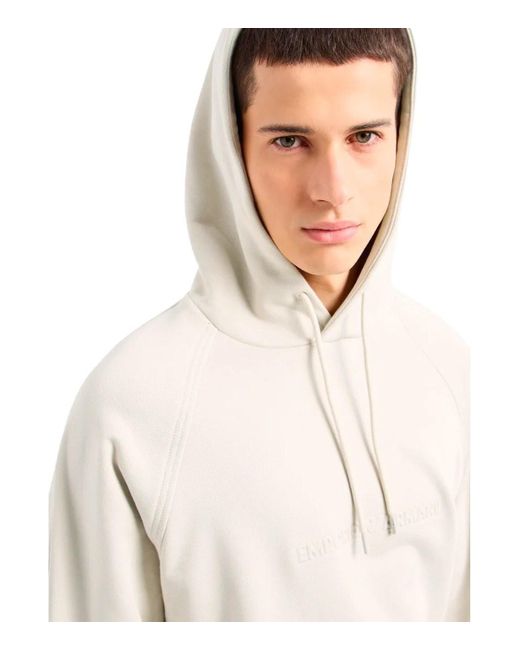 Emporio Armani Vanille hoodie in White für Herren