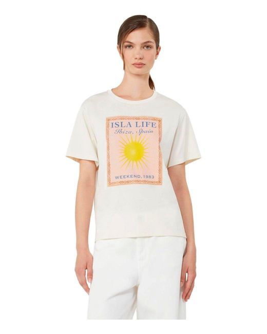 Weekend by Maxmara White Pantera Ecru T Shirt