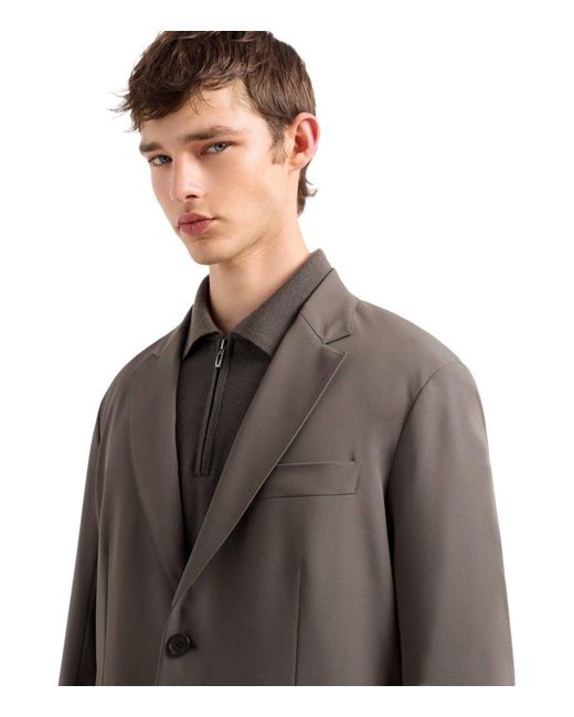 Emporio Armani Green Travel Essential Single-Breasted Jacket for men