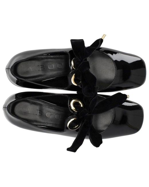 A.Bocca Black Mary Jane Ballet Flat With Bow