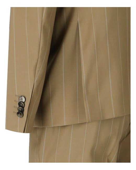 Manuel Ritz Green Pinstripe Single-Breasted Suit for men