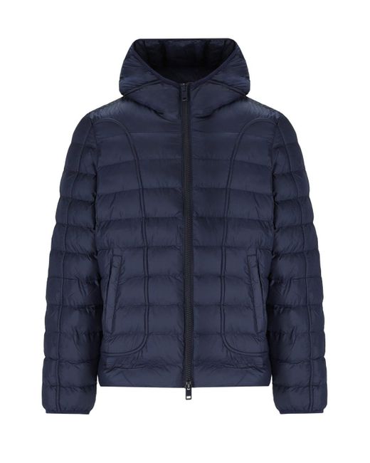 DIESEL W-scottys Blue Hooded Padded Jacket for men
