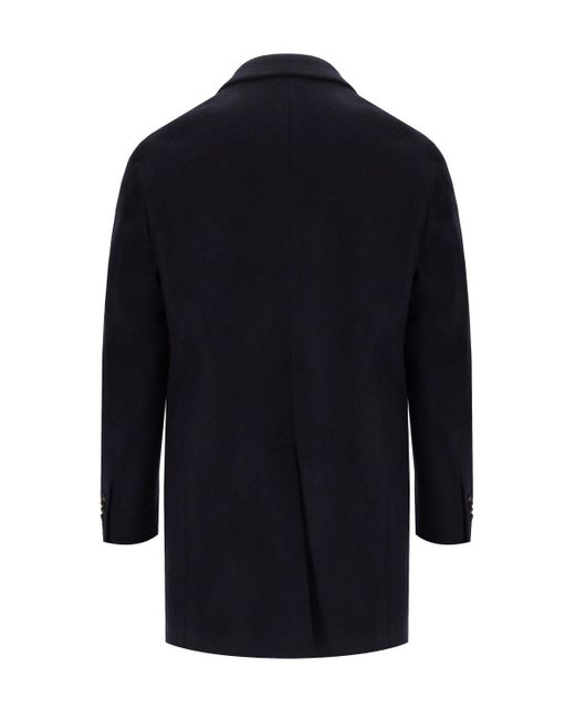 Manuel Ritz Blue Single Breasted Coat for men