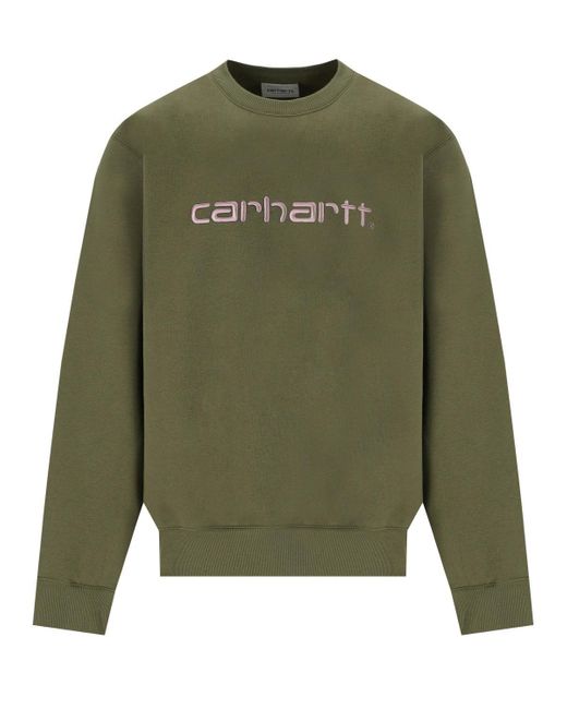 Sudadera verde militar de con logotipo Carhartt de hombre de color Green