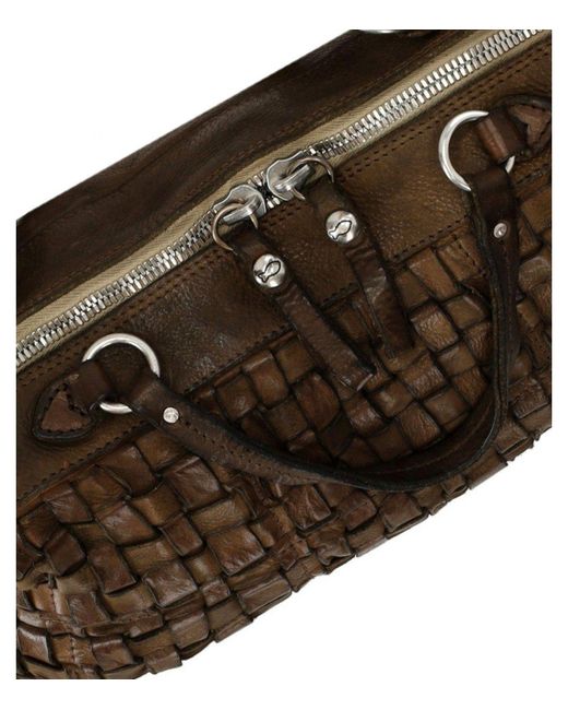 Campomaggi Brown Rachele Military Bowler Bag