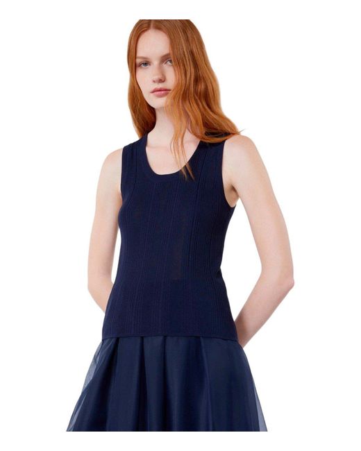 Weekend by Maxmara Blue Cose Top