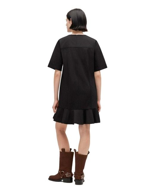Ganni Black Stretch Mini Dress