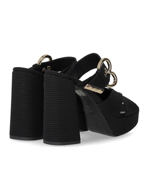Love Moschino Black E sandale mit absatz