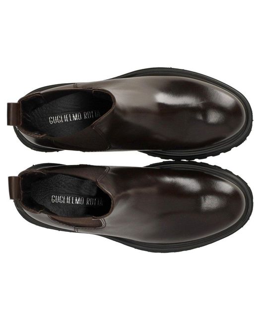 Guglielmo Rotta Brown Worms Chocolate Chelsea Boot
