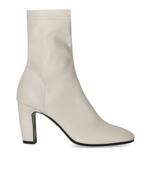 Strategia White Zhaira Heeled Ankle Boot