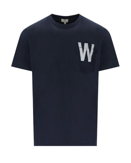 Woolrich Blue Flag T-Shirt for men