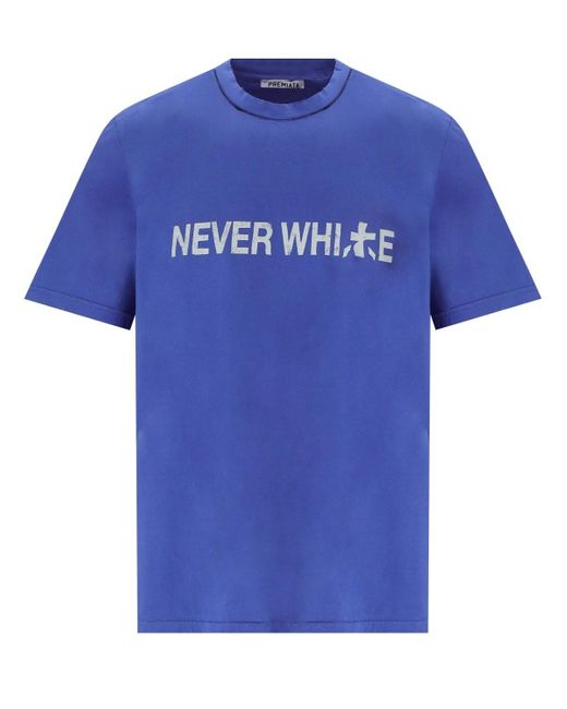 Premiata Athens T-shirt in het Blue voor heren