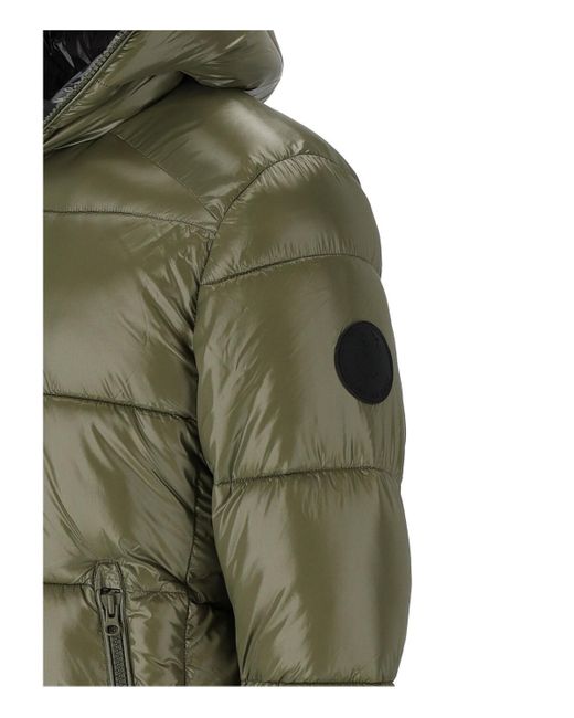 Save The Duck Green Edgard Hooded Padded Jacket for men